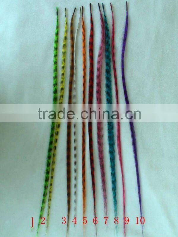 Striped Synthetic Feather Hair Extension
