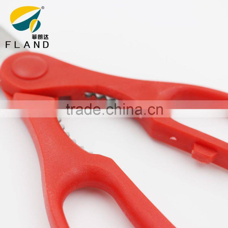 YangJiang red pp handle stainless steel kitchen scissor
