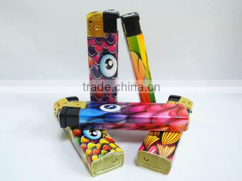 new design novelty plastic wrap paper refillable electronic cigarette lighter