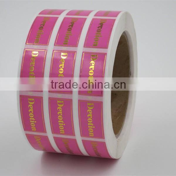 Custom Printed Self Adhesive Gold/Silver Hot Stamp Foil Paper Label