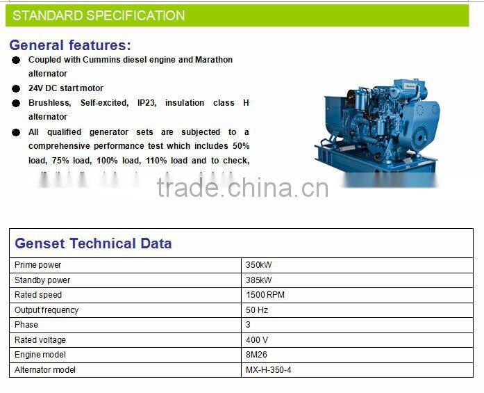 DISCOUNT SALE! 350KW 1500RPM 50HZ BAUDOUIN