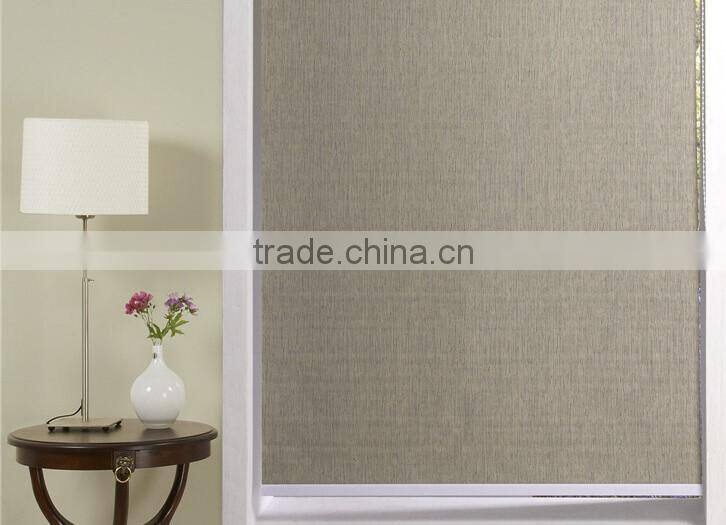 Grey fabric complete black out roller blinds for home decoration