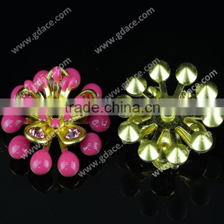 DIY jewelry accessories wholesale pink Color flower material