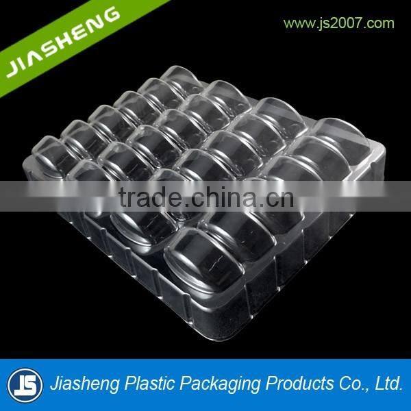 2016 new style hot selling Food grade 24 pcs blister macarons packaging box,cake clamshell,plastic macaron tray