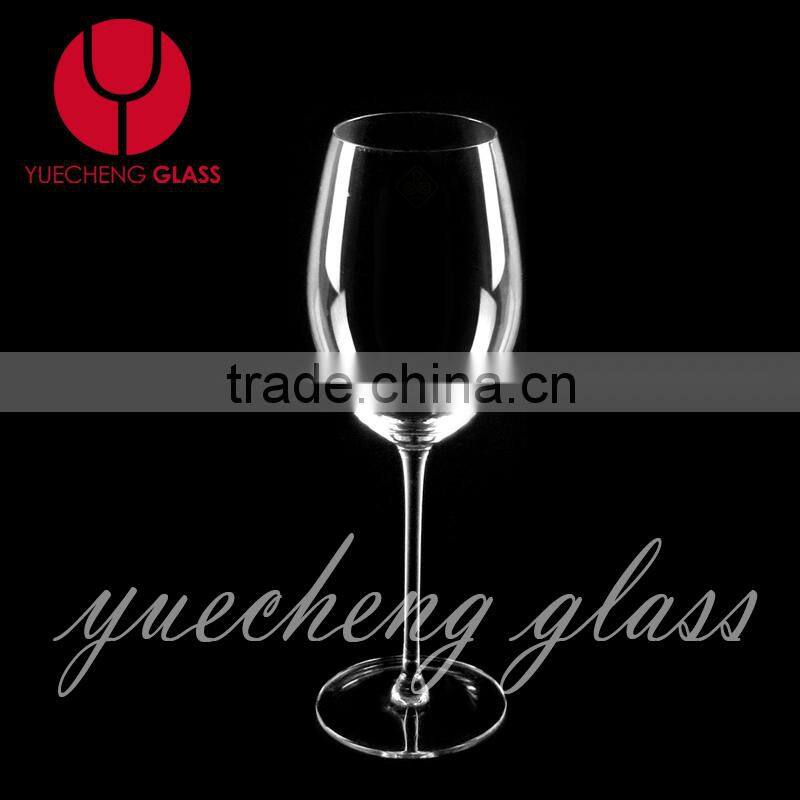 Unique Hand Cut Wide Mouth Blown Crystal Wine Glass