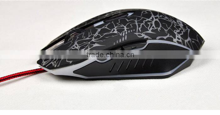 2015 Hot Selling 2400DPI Optical Adjustable 6D Button Wired Gaming Game Mice Mouse for Laptop PC