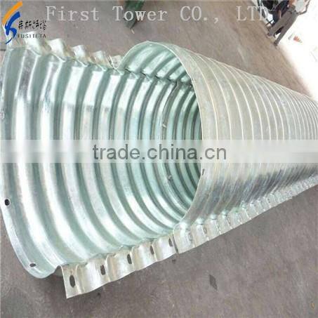Hot dip galvanized Corrugated steel drain pipe