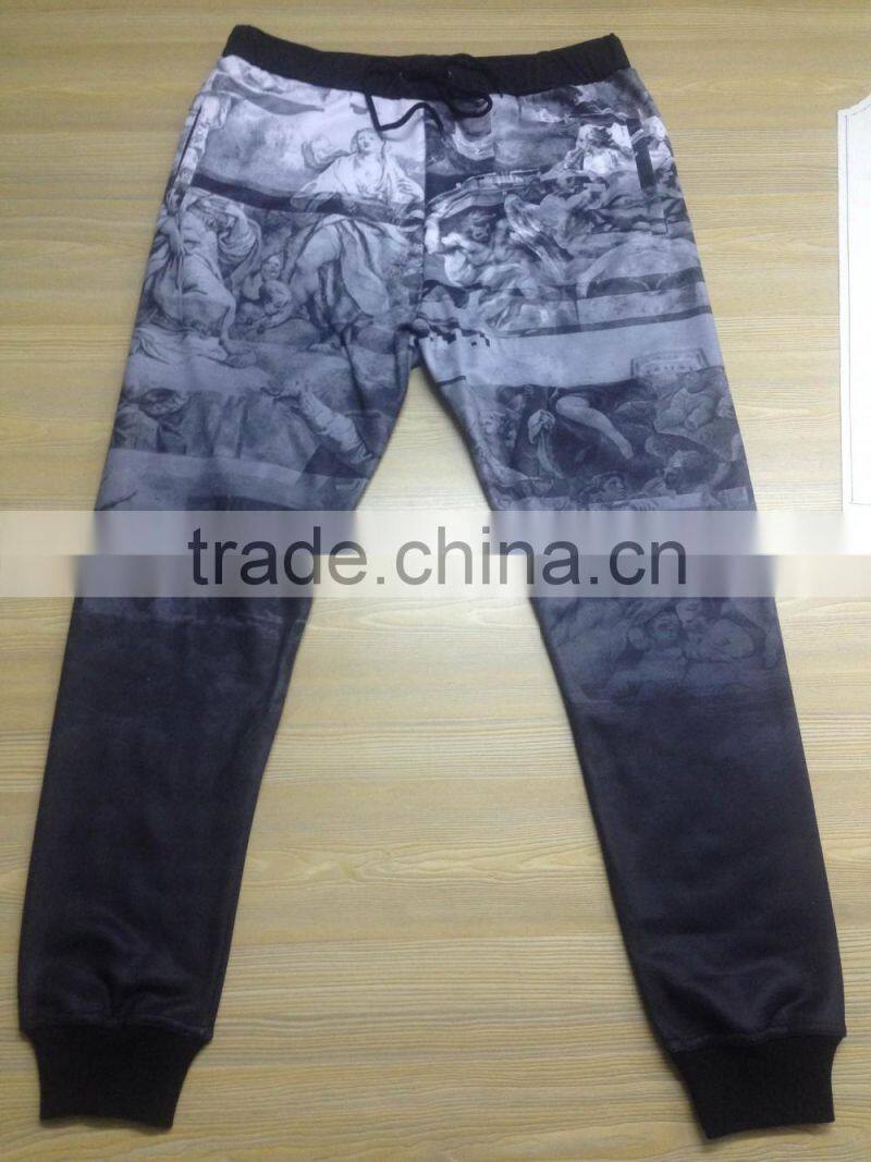 Sublimation Custom Quality Slim Fit Jogger_ Wholesale Cotton Polyester Full Length Slim Fit Sublimation Jogger