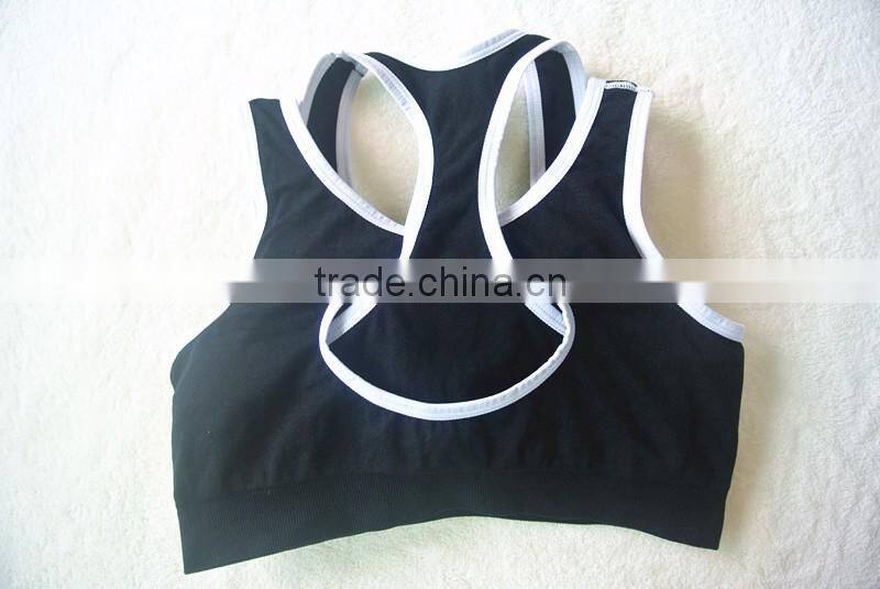 Shantou Factory Cheap Price Black Running Women Seamless Ladies Sports Bra