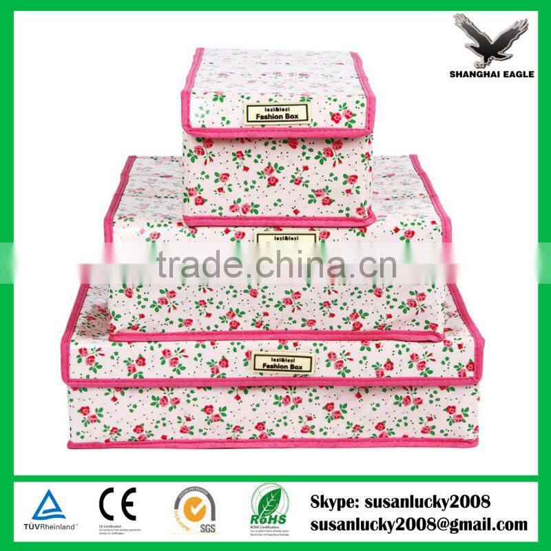 Multi-Function Non-woven Fabric Folding Make Up Cosmetic Storage Bag Box