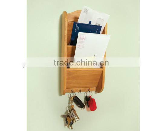 3-Tier Vertical Wall-mounted Letter Holder Key Rack
