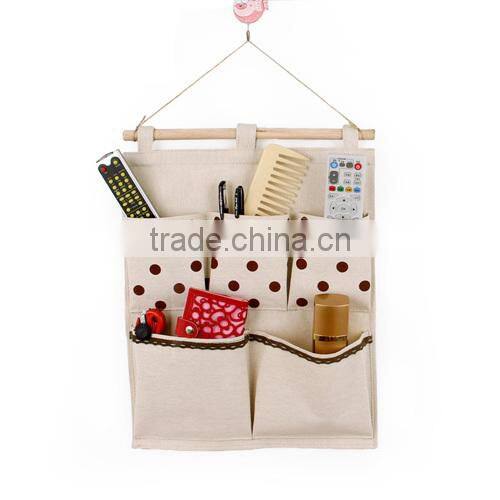 durable wall decorative fabric hanging bag with pocket