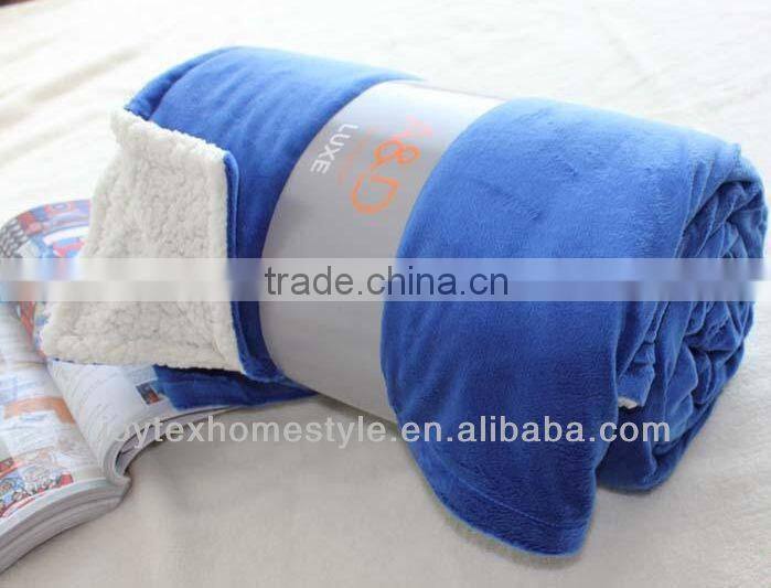 100%Polyester Plush Sherpa Throw Blanket