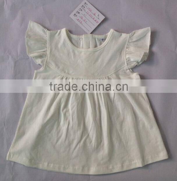 Unique Fun kids girls t shirt flutter sleeves t shirt kids wholesale