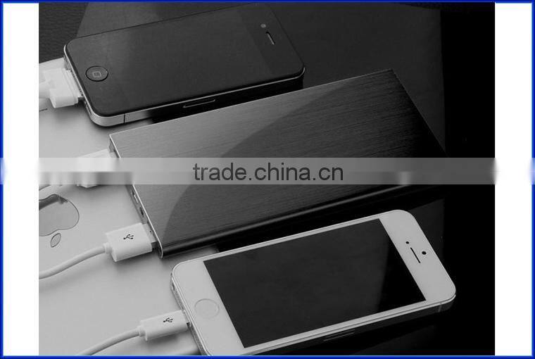 1 year warranty ultra thin power bank built in cable high capacity phone charger