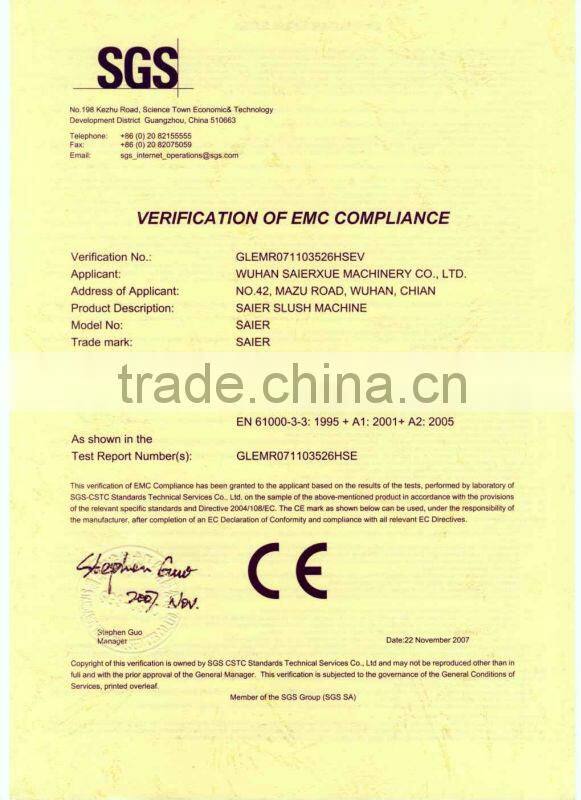 Restaurant slush machine (CE certified)