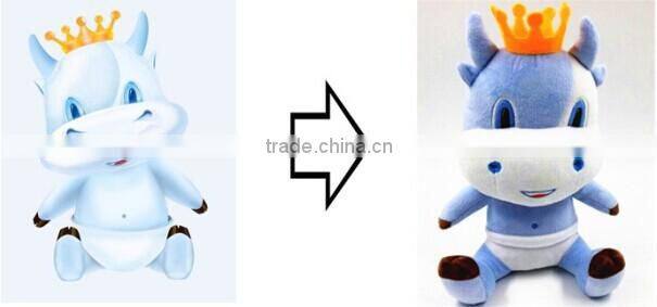 Cartoon charater dolphin plush toy