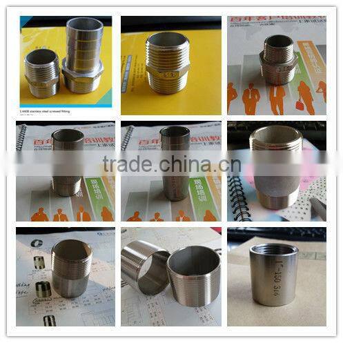 TP304/316 stainless steel S/40 one end thread nipple 3/4"