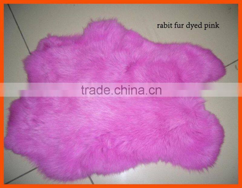 different colors rabbit fur pelts for fishing lure