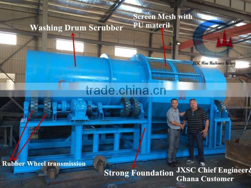 Better sales gold mining machine,trommel scrubber for clay gold mine