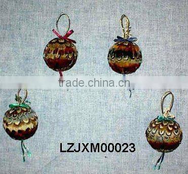Christmas pheasant feather balls LZXMS00032
