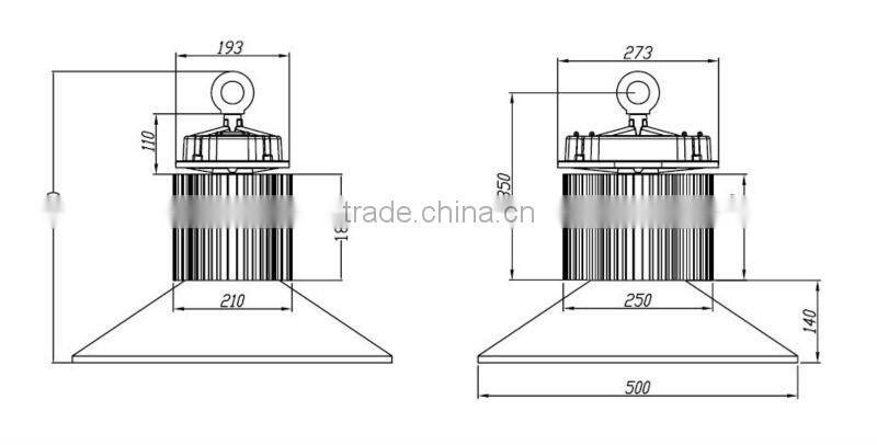 Industrial 100W LED High Bay Light ,CREE Bridgelux Chip