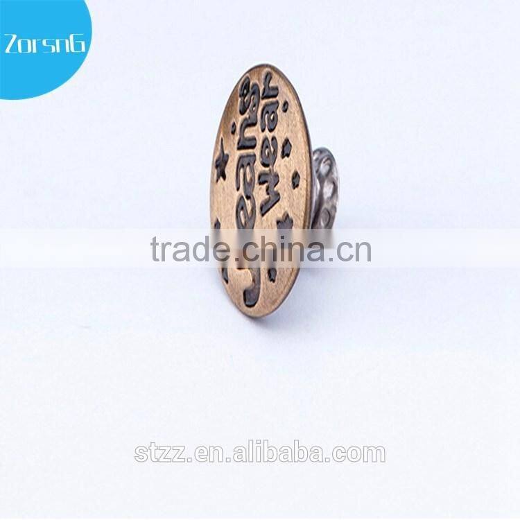 round square silver screw shank jeans button with low price