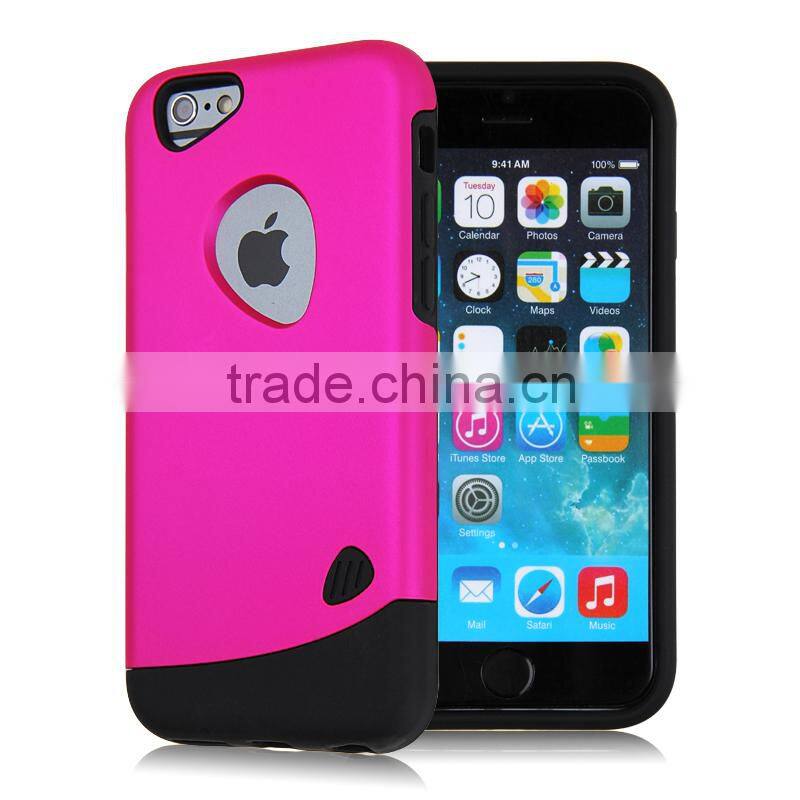 Wholesale 2 in 1 hybrid PC and TPU combo case for iPhone 6 plus 5.5 inch