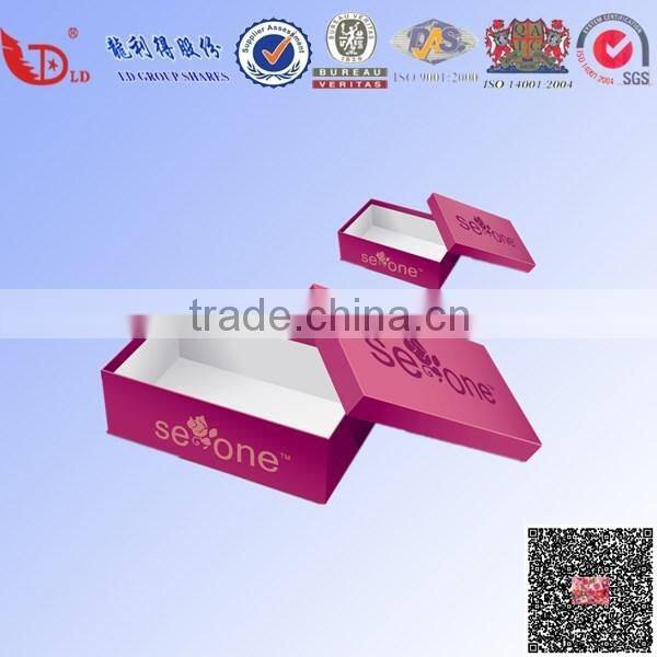 2015 hot sale recycle paper customized carton shoe box for packing shoes
