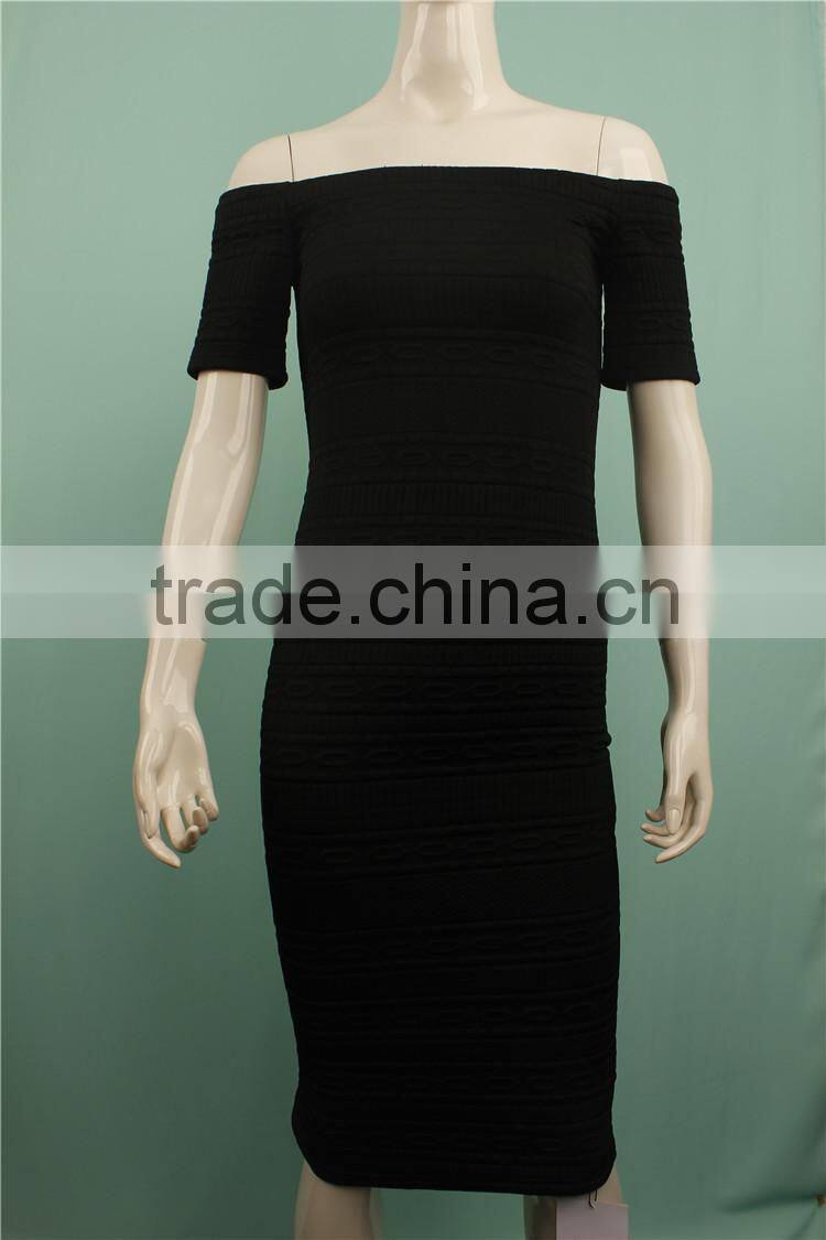 2016 A/W off shoulder short sleeve fancy dresses for girls