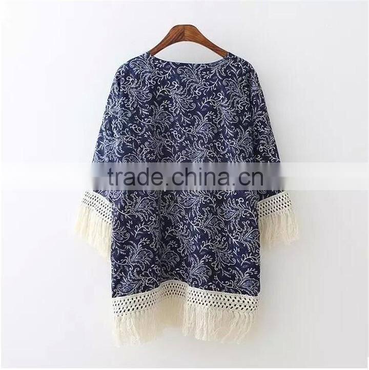 Wholesale Free Size Customaize Kaftan With Tassels Turkish Tunic