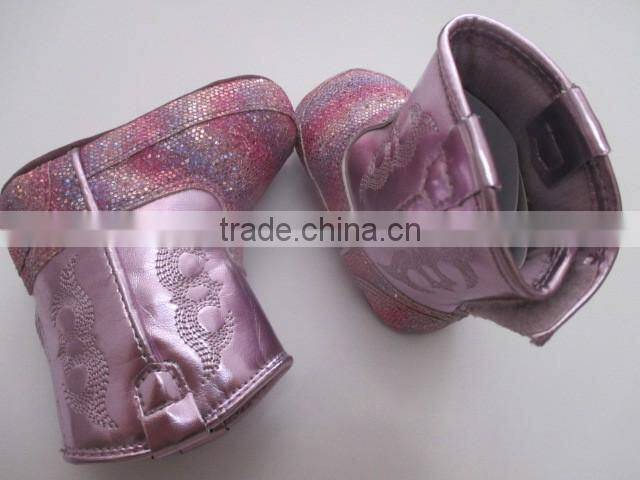 Top sale PU baby boot USA popular style cow boy boot baby shoes
