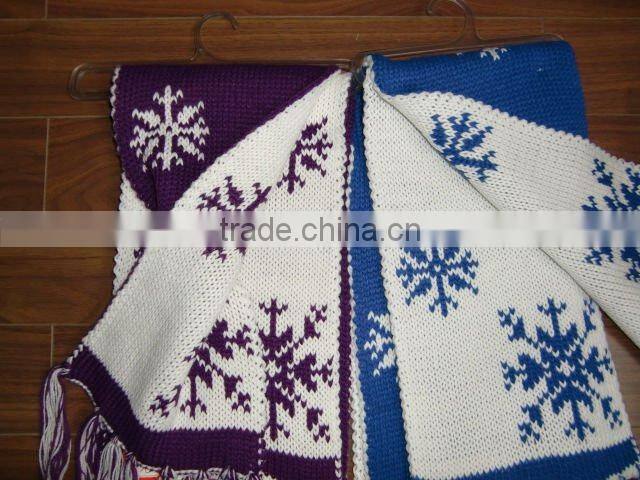 Acrylic double-sided scarf-snow
