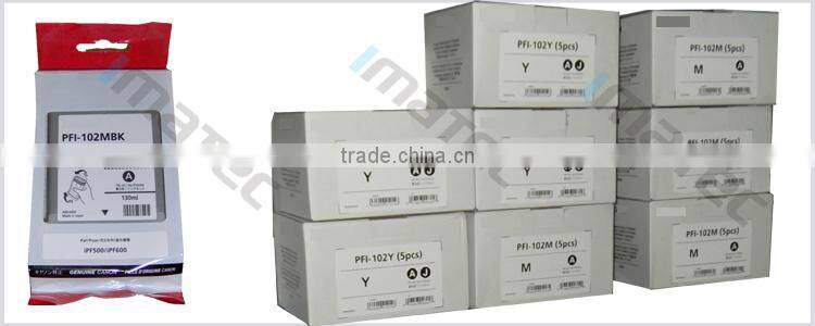 OEM Original 130ML iPF755 Ink Cartridge for Canon PFI-102 Lucia Ink