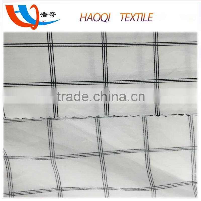 textile wholesale plaid pattern 100% cotton poplin printed fabric for blouse