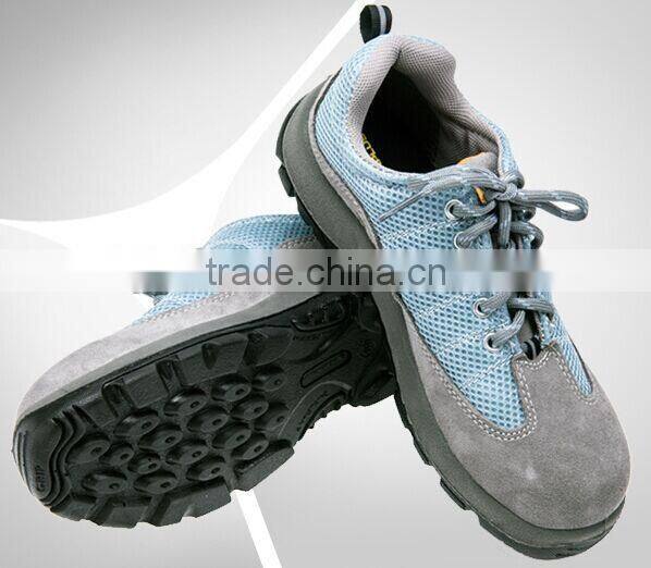 Low-cut suede split leather with nylon mesh steel toecap safety shoes