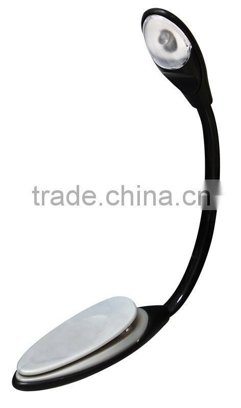 Flexible neck 1LED book light with clip