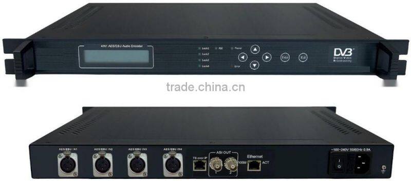 mpeg 1 aes/ebu audio encoder (4AES/EBU in,ASI+IP out)