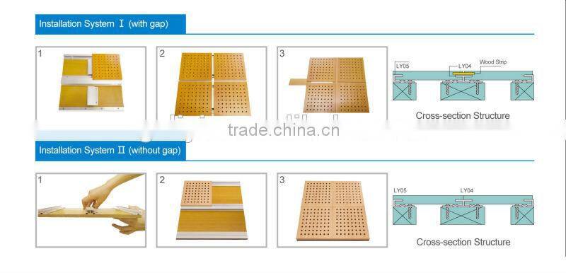 Enviromental Soundproofing Material Perforated Wood Acoustic Panel