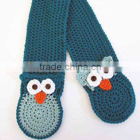 crochet lovely animal pattern baby scarf