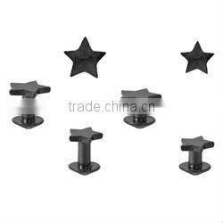 Fashion star logo crystal jeweled knock-down stainless steel skin diver