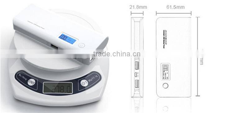 lcd display 18650 charger 13000MAH POWER BANK dual usb output