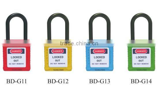 2016 Nylon Popular durable Steel Shackle Safety Padlock With be Customized