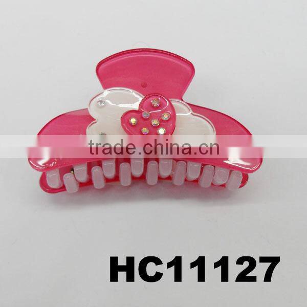 jeweled plastic flower ponytail claw hair ornament wholesale china
