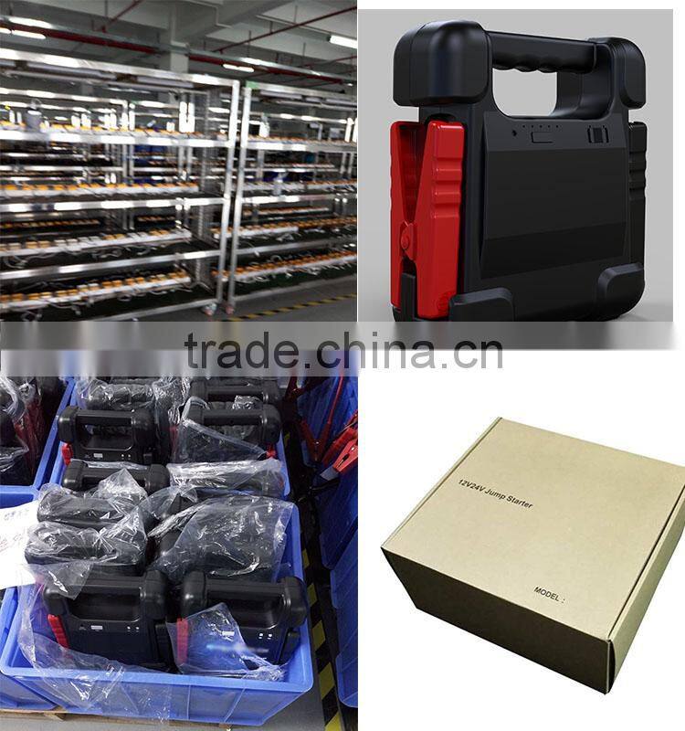 12V& 24VDual type 24000mAh mini portable power jump star ter for jumping start 12V and 24V engine with 1000Amp peak current