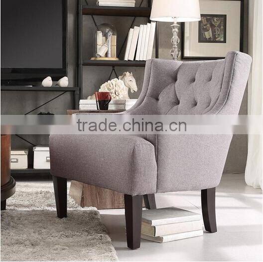 Tess Wingback Tufted Linen Upholstered Chair HS-SC2167