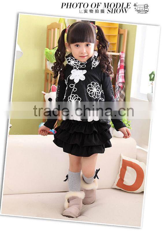 2015 Newest Korea Style Baby Kids Skirt Fall And Winter Woolen Fashion Layered Girl Mini Skirt For Children Wholesale ST40828-8