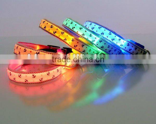 2014 new pet product led reflective dog collar