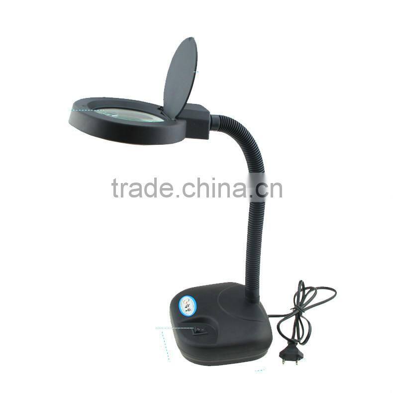 lighted reading magnifier led ring lamp /magnifying glass with ring light