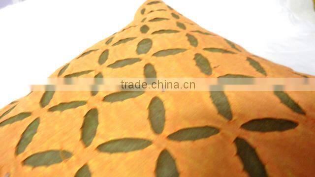 RTHCC- 83 Gujrati Stylish Designer Hand Crafted Applique Cut Work Cotton Kantha Stitch cushion covers Christmas Home Decor